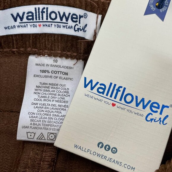 NWT Wallflower Girl Set Faux Twinset Chocolate Brown Corduroy Skirt Sz 10 - Picture 6 of 7